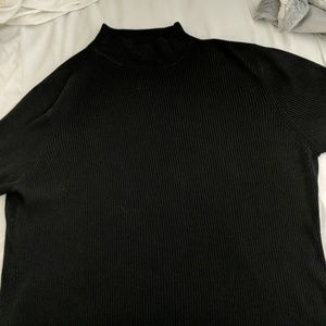 Croft & Barrow Short-Sleeve Ribbed Mock Turtleneck